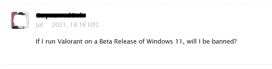 Valorant Ban Windows 11