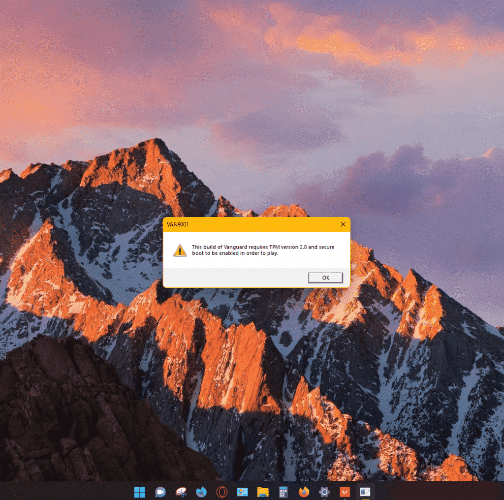 Valorant Windows 11 Error 9001
