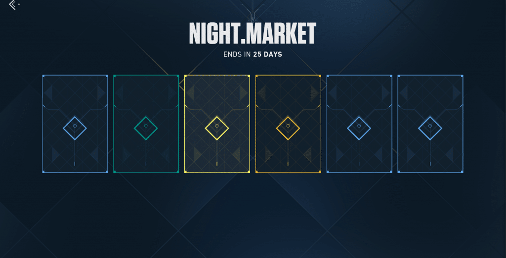 mercado noturno de Valorant