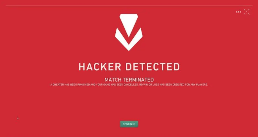 Valorant hacker detectado